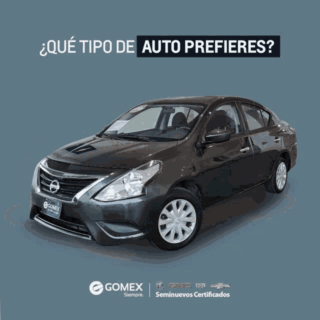 a white suv with the words " que tipo de auto prefieres " on the top