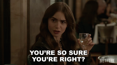 Youre So Sure Youre Right Emily Cooper GIF - Youre So Sure Youre Right Emily Cooper Lily Collins GIFs