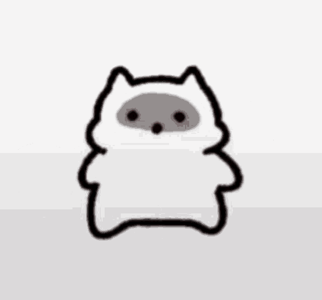 a cartoon cat is holding two red hearts in its paws .
