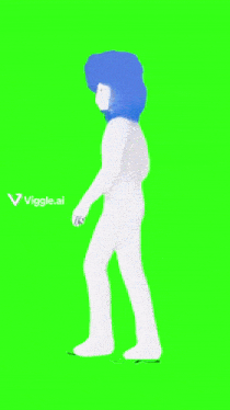 a cartoon character is walking on a green screen with the words viggle.ai below him