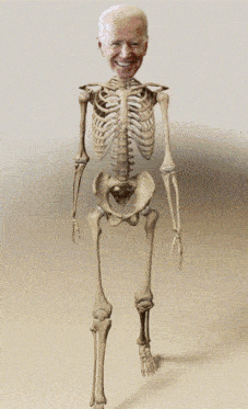 a skeleton with a man 's head on it