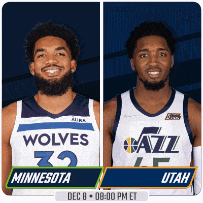 two basketball players for the wolves and jazz
