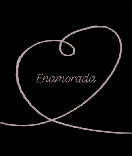 a drawing of a heart with the word enamorada on it