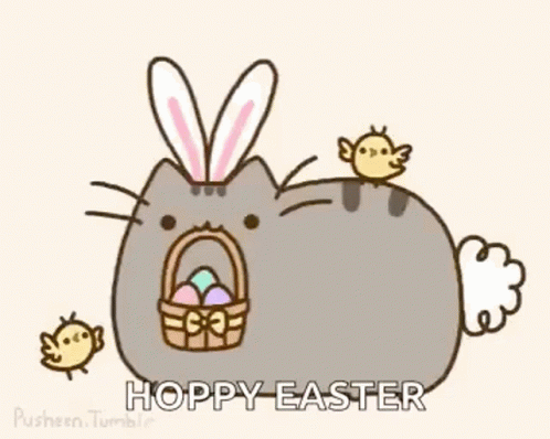 Pusheen Happy Easter GIF - Pusheen Happy Easter Bunny GIFs