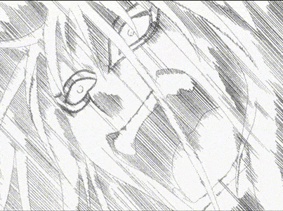 a black and white drawing of a person with a letter g on their head