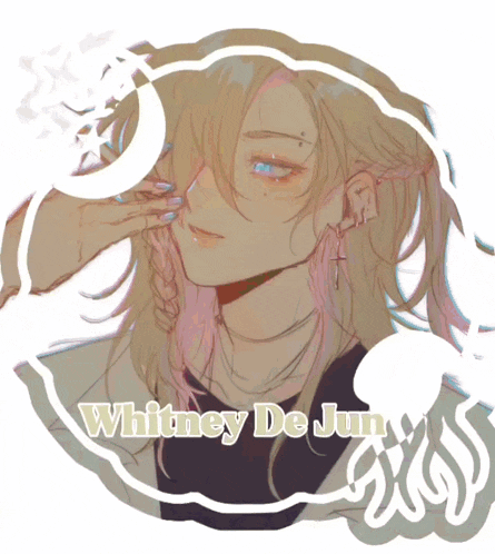 a drawing of a girl with the name whitney de june on it
