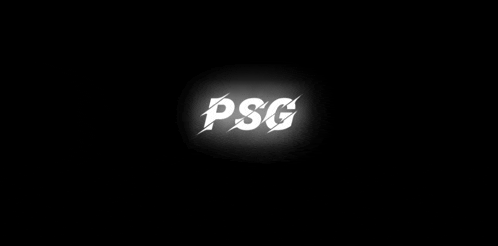 a black background with the word psg written in white