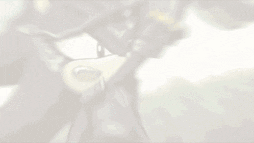 a blurred image of a knight with a sword