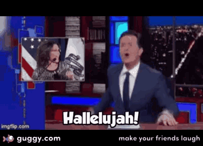 Hallelujah Stephen Colbert GIF - Hallelujah Stephen Colbert GIFs