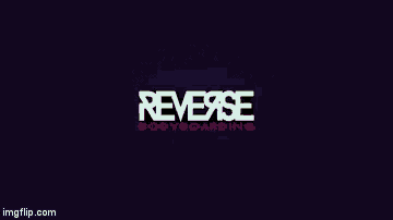 the word reverse is on a purple background