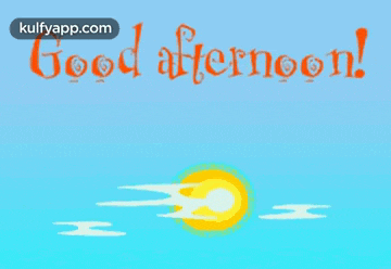 a good afternoon greeting card with the sun and clouds