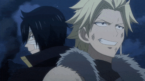 two anime characters are standing next to each other and one of them has a bandage on his face