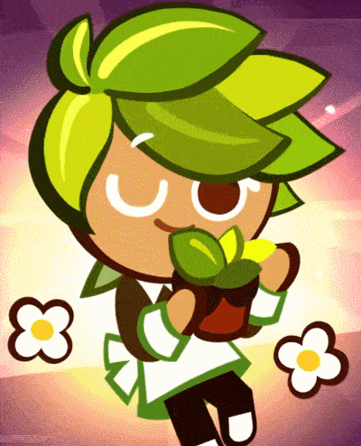 a cartoon character is holding a potted plant in his hand