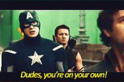 Captain America Youre On Your Own GIF - Captain America Youre On Your Own Hulk GIFs