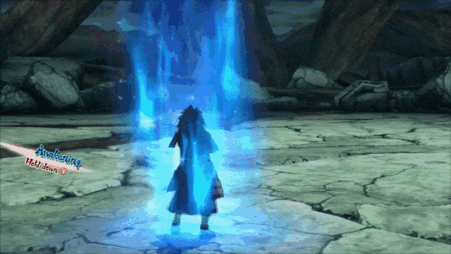 a person in a video game with the word awakening on the bottom left
