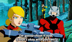 a cartoon character says i 'm gonna shoot it now if it 's okay with you two