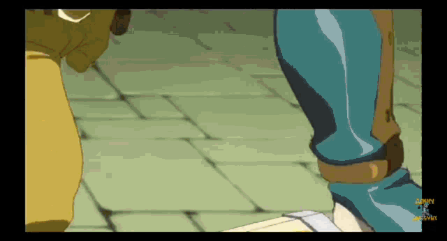 a cartoon drawing of a person 's feet with the word army on the bottom right