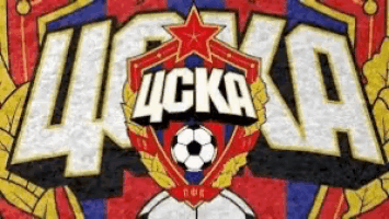 a cska logo with a soccer ball and a star