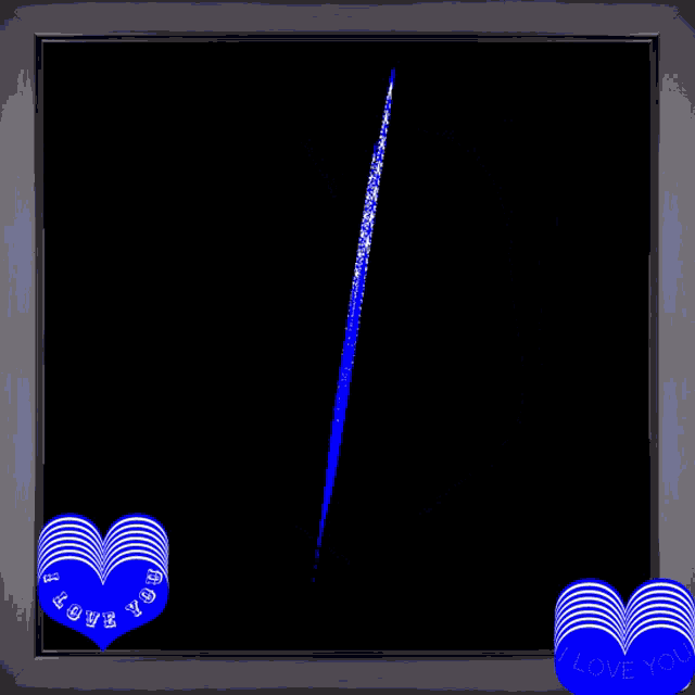 a blue heart that says love you on it
