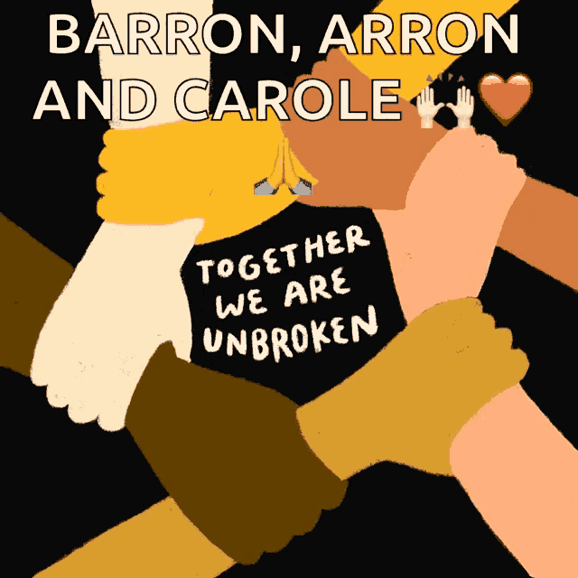 a poster that says barron arron and carole