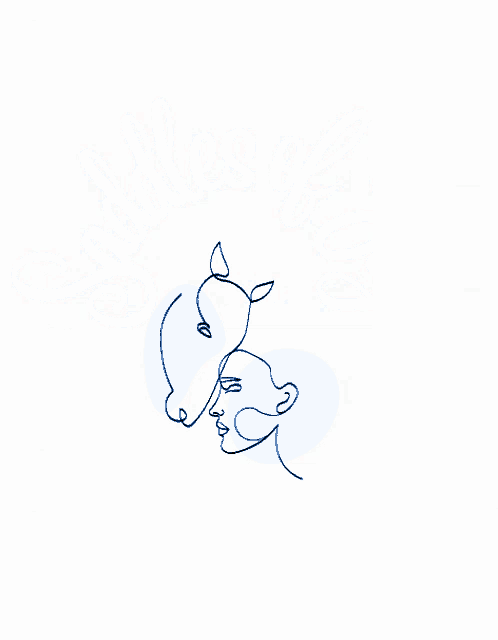 a drawing of a horse with the words saddles of joy written below it