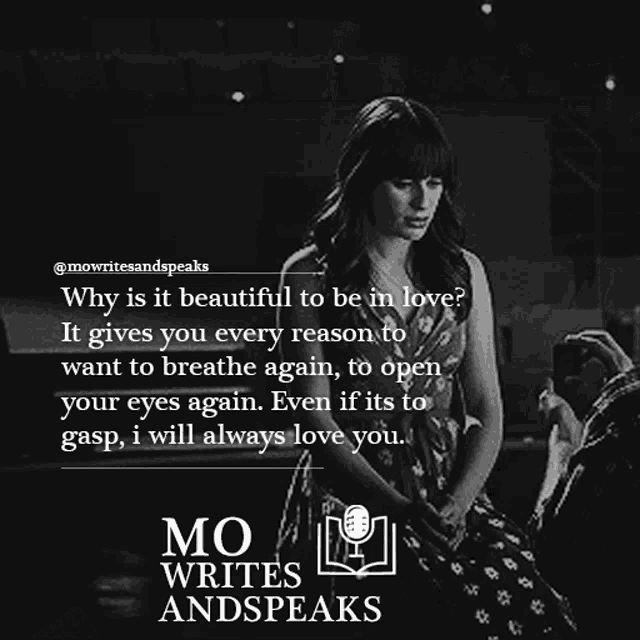 why is it beautiful to be in love ? it gives you every reason to want to breathe again