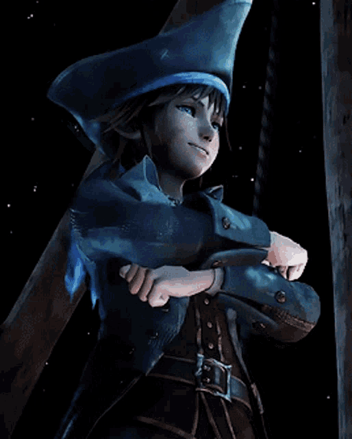 a cartoon character with a pirate hat on