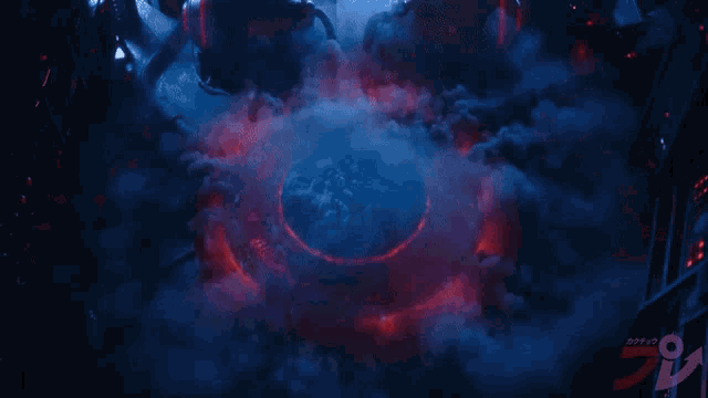 a picture of a nuclear explosion with the letters i on the bottom