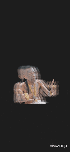 a row of naked men with gold chains on their necks are lined up in a row