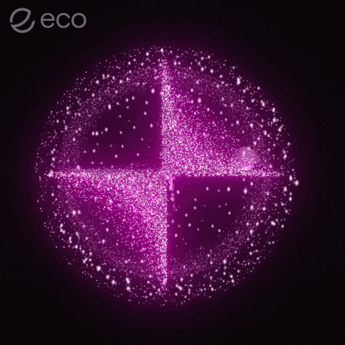 a purple circle with the word eco at the top