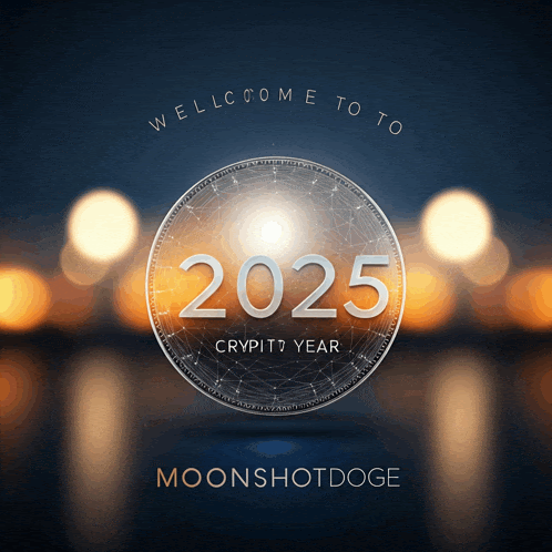 a poster that says " welcome to the crypto year 2025 "