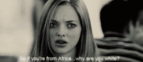 Karen You Can'T Just Ask People Why They'Re White GIF - Mean Girls Karen Amanda Seyfried GIFs