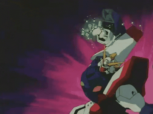 a close up of a cartoon character 's hand with many rings around it