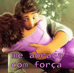 Rapunzel Flynnrider Meabraçacomforça Amor Abraço GIF - Rapunzel Flynn Rider Hug Me Tight GIFs