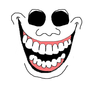 a drawing of a smiling face with a mustache