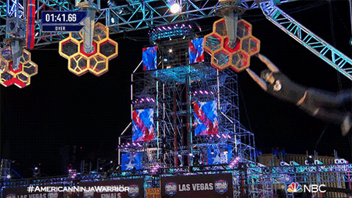 Swinging To The Next Obstacle Owen Dyer GIF - Swinging To The Next Obstacle Owen Dyer American Ninja Warrior GIFs