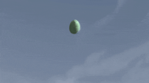 a cartoon character is throwing a ball in the air