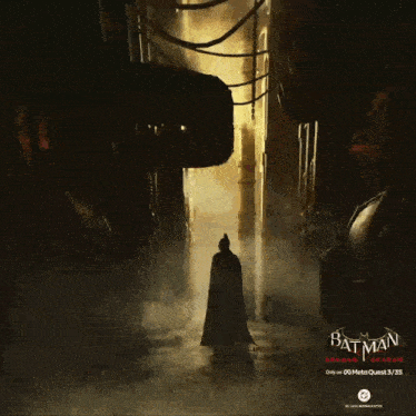 a poster for batman arkham knight shows a man in a cape