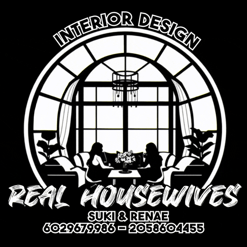 a logo for interior design real housewives suki & renae