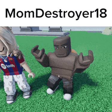 a girl in a spotify shirt is standing next to a brown robot
