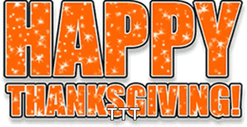 a sign that says happy thanksgiving in orange