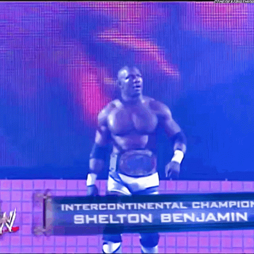 Shelton Benjamin Intercontinental Champion GIF - Shelton Benjamin Intercontinental Champion Entrance GIFs