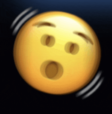 a yellow smiley face with a surprised expression on it