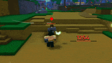 a screenshot of a video game with the number 1254 in red
