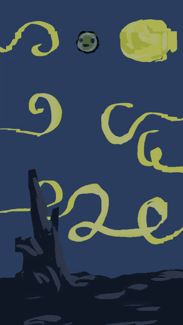 a drawing of a landscape with the word peace in the lower right corner