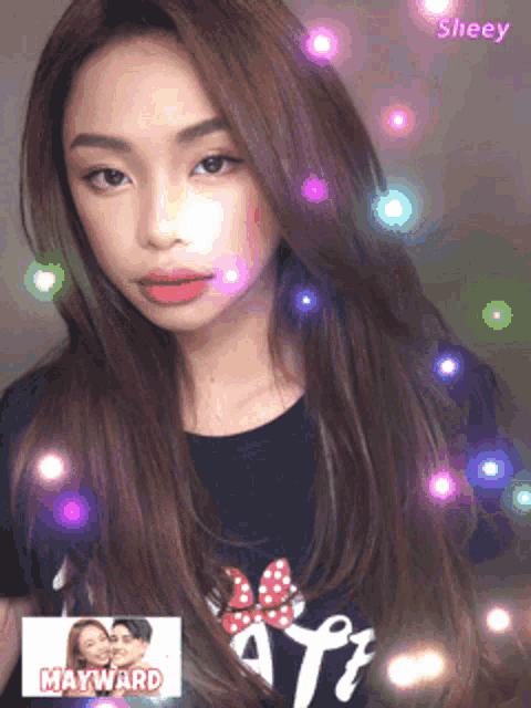 a picture of a woman with mayward written on the bottom