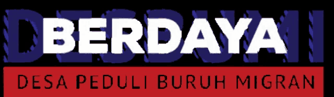 the word berdaya that is on a red and blue background