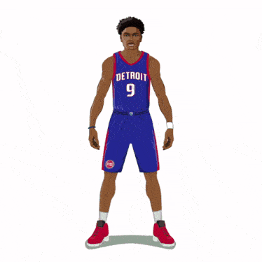a man in a detroit jersey with the number 9