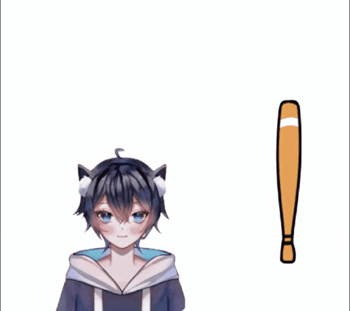 a picture of a boy with a bat on his head and the word bonk above him
