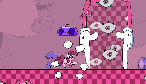 a cartoon drawing of a pony with the word wow on the bottom right